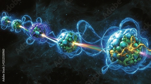 Quantum Entanglement, Energy Transfer, Atomic Structure