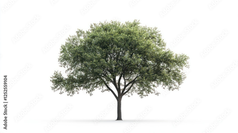 Lush green tree isolated on white background for design Lush green tree isolated on white background for design