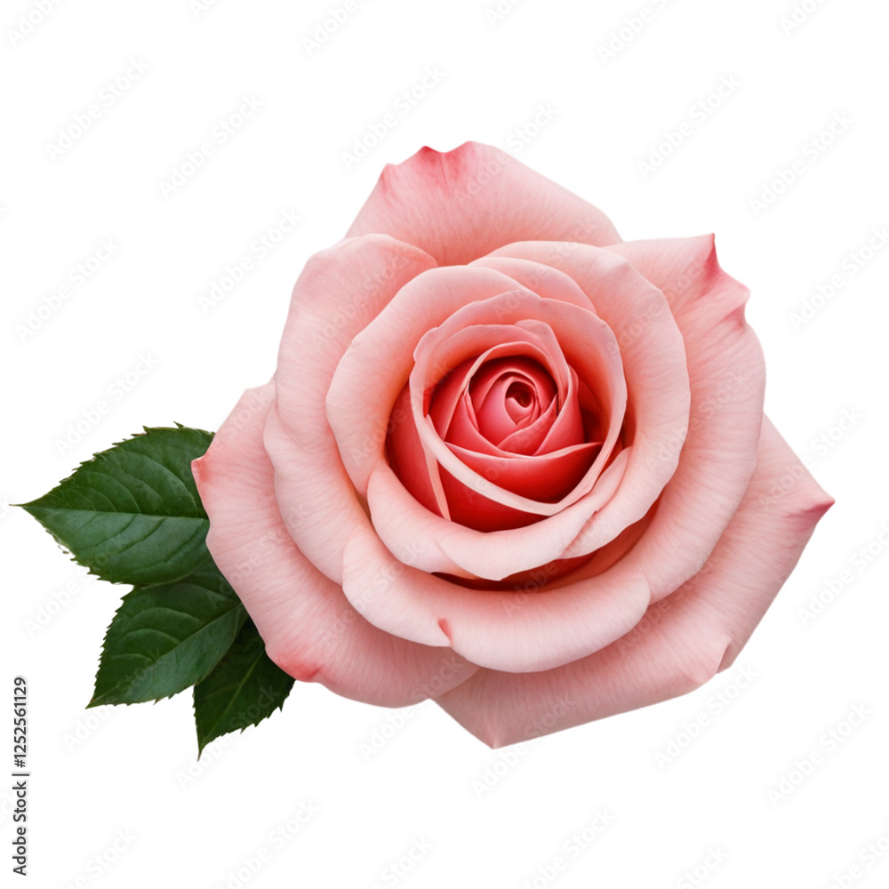 Fototapeta premium pink rose isolated on white