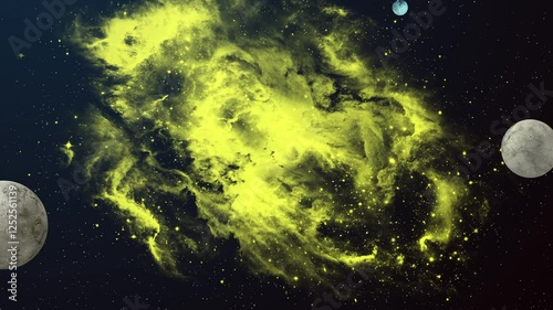 a beautiful sci-fi  nebulae in the deep space, in the concept of fictional space