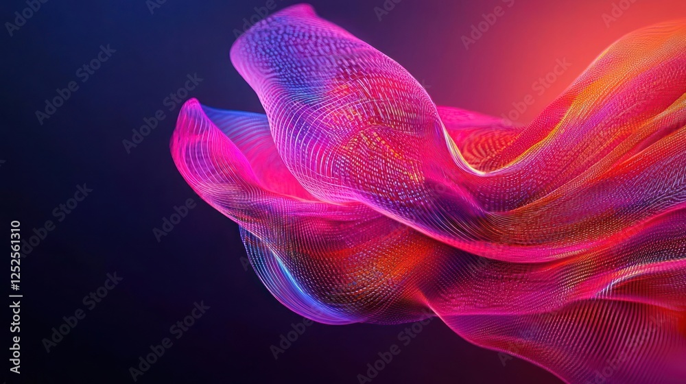 Fototapeta premium Abstract Digital Design In Pink Red Orange Colors
