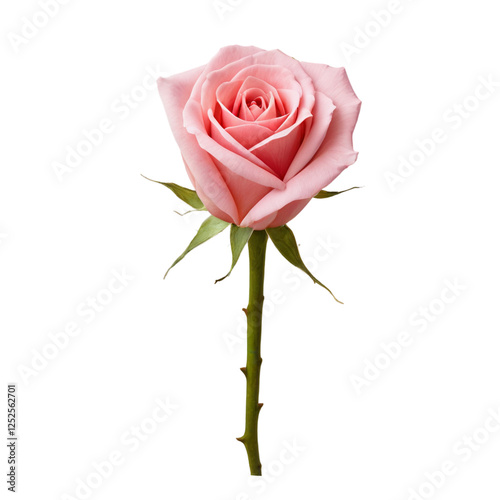 pink rose isolated on white