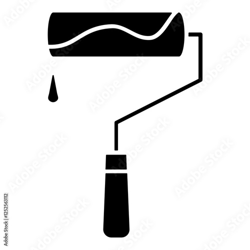 Paint Roll  Icon Element For Design