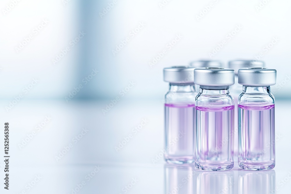 professional research setting with multiple vaccine vials labeled for different virus strains arranged neatly on clinical professional research setting with multiple vaccine vials labeled for different virus strains arranged neatly on clinical