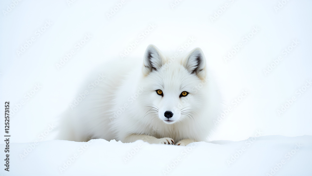 Fototapeta premium Majestic Arctic Fox in Snow | Stunning Wildlife Photography & Nature Beauty.