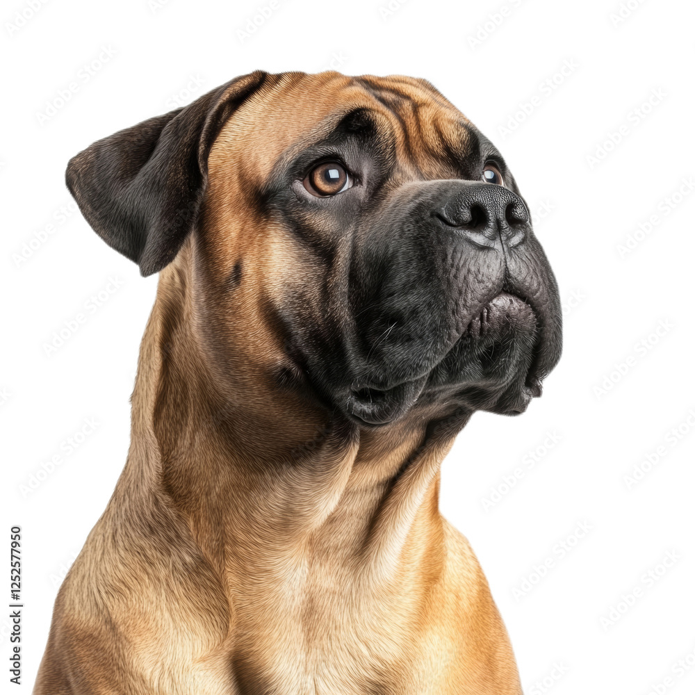 Majestic Bullmastiff Dog Portrait