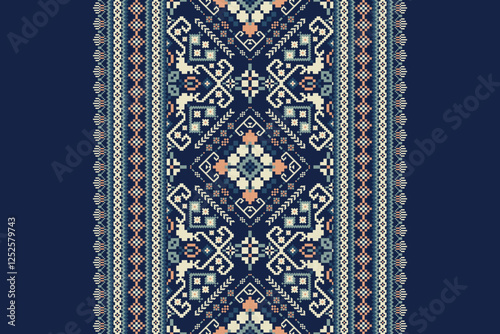 Geometric ethnic oriental pattern vector illustration	