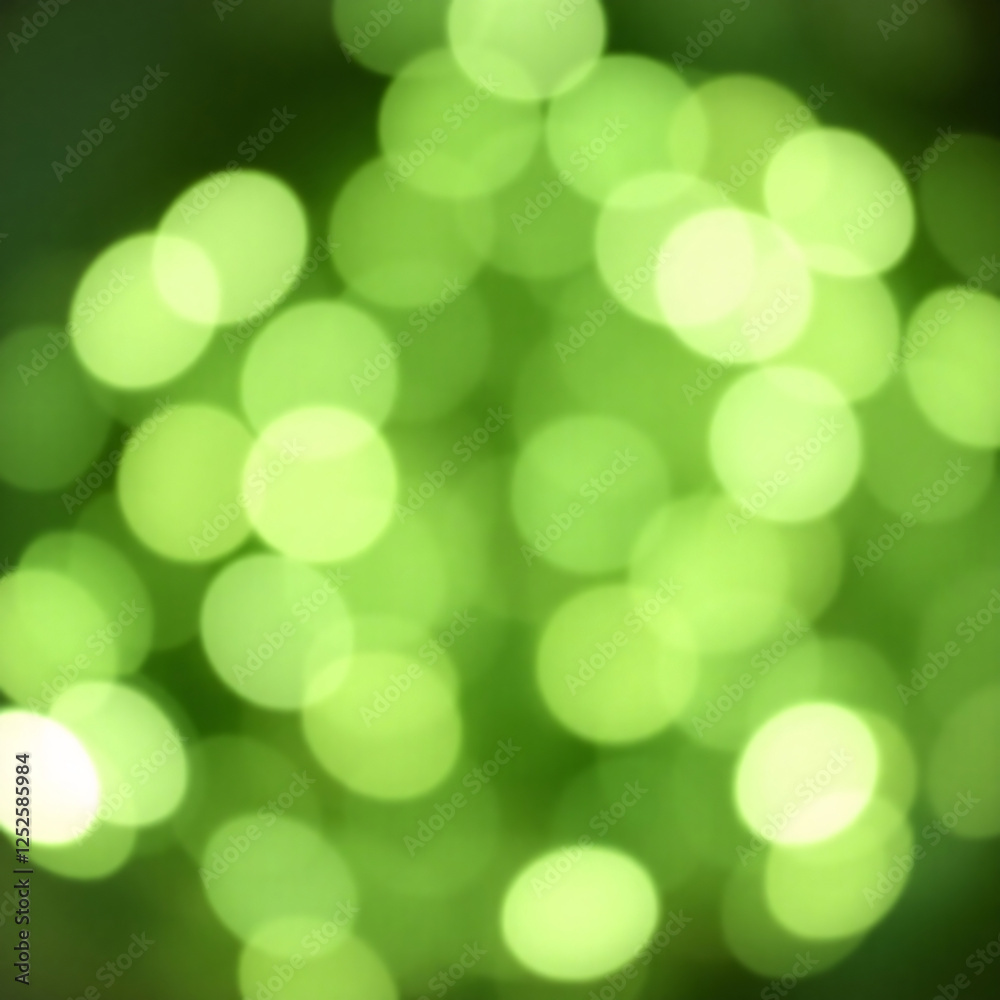 Green bokeh lights creating a festive and glowing abstract background Green bokeh lights creating a festive and glowing abstract background