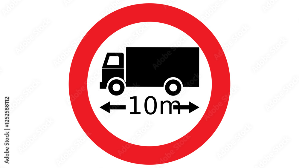 Vector icon designed for 10meter long vehicle. Vector icon designed for 10meter long vehicle.