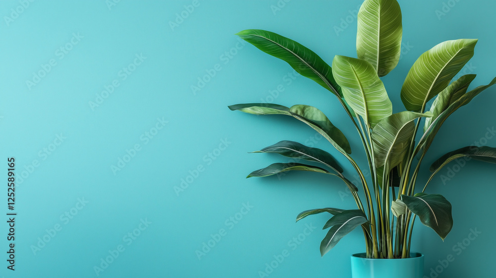 Obraz premium Vibrant plant symbolizing a sustainable future, with calm design representing eco-conscious growth.