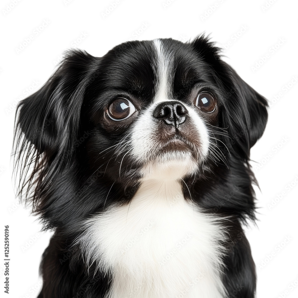 Fototapeta premium Adorable Black and White Japanese Chin Puppy