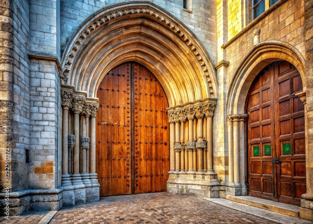 Lisbon Cathedral Entrance with Gothic Architecture Lisbon Cathedral Entrance with Gothic Architecture