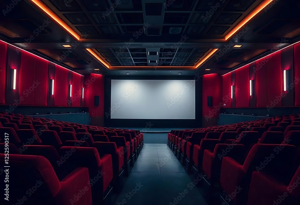 Fototapeta premium Movie Theatre with empty seats 