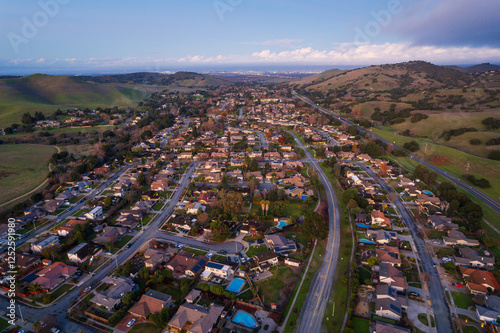 Aerial view of Toro Park in Salinas, CA USA