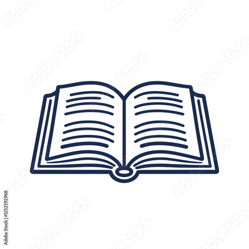 Open book icon illustration