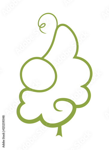 Olive Green Abstract Tree