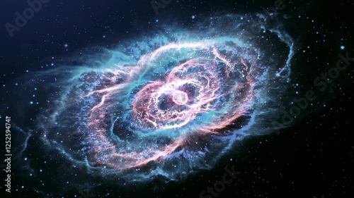 a beautiful sci-fi god eye nebula in the deep space
