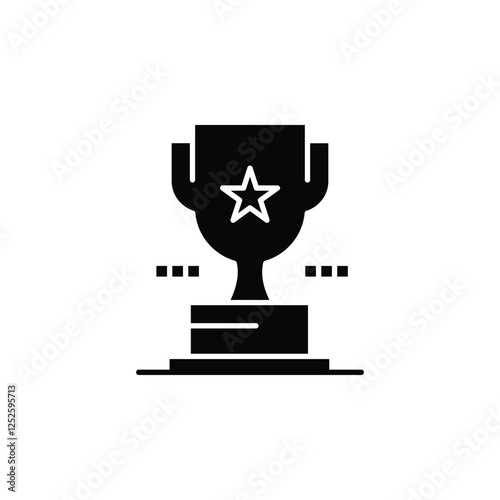 Tropy cup icon vector design template. Isolated on white background.