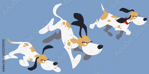 Funny dog ​​looking prey.