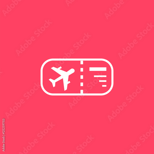 Airline Boarding Pass Ticket Icon Travel, Flight, Journey, Trip