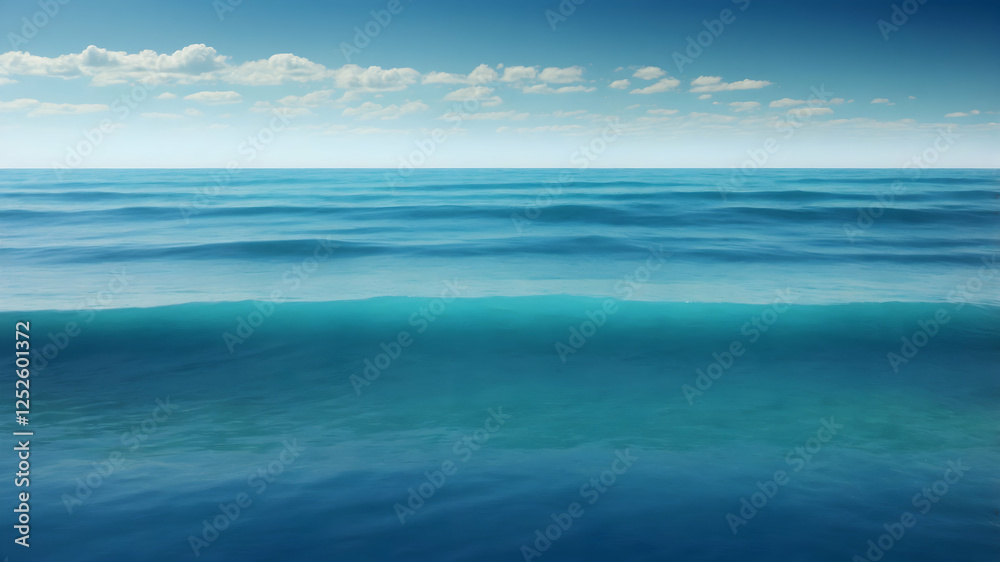 Fototapeta premium Infinite Blue Sea Horizon