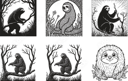 great horned owl vector bundle 