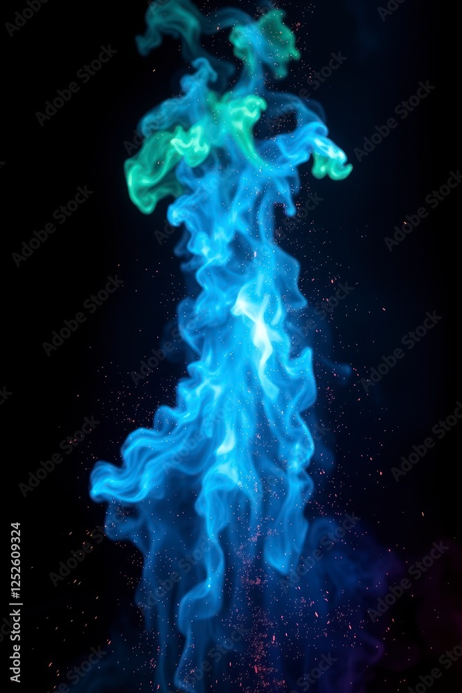 Abstract Blue Flame Art Print Digital Download Abstract Blue Flame Art Print Digital Download