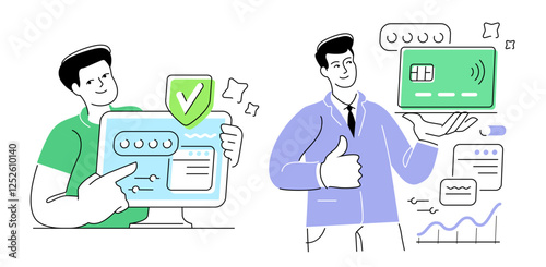 Password protected web application for managing bank accounts, investments. Money, finance concept