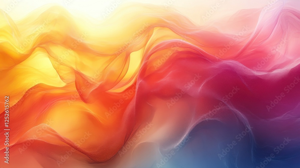 Fototapeta premium Abstract Colorful Waves of Light in Soft Fluid Motion