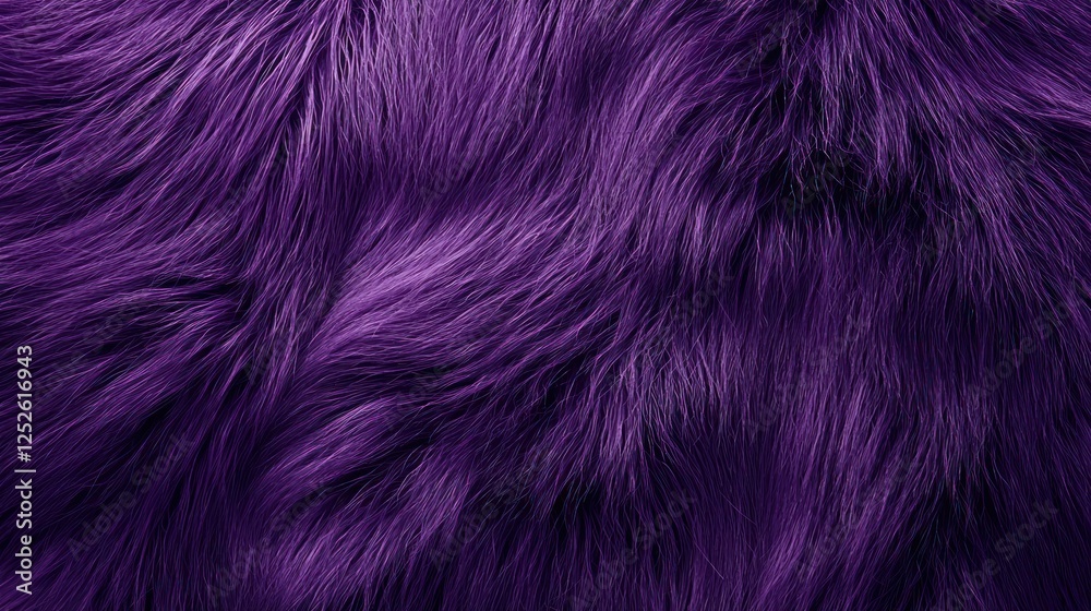 Fototapeta premium Deep purple fur texture with intricate fiber details.