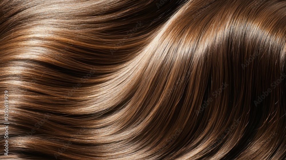 Fototapeta premium Close-up of a woman long, healthy hair glistening in sunlight.