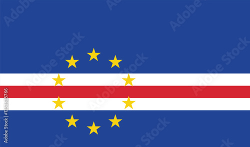 Free Download Cape Verde flag official colors and proportion digital vector illustration. - GFXLoad