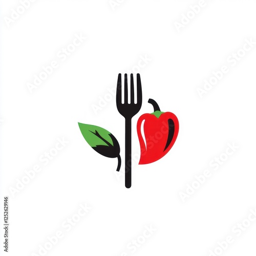 Fork and Pepper Logo Design for Restaurant photo