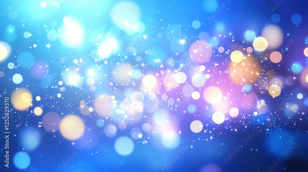 Obraz premium A soft gradient blue background with a glowing light effect.