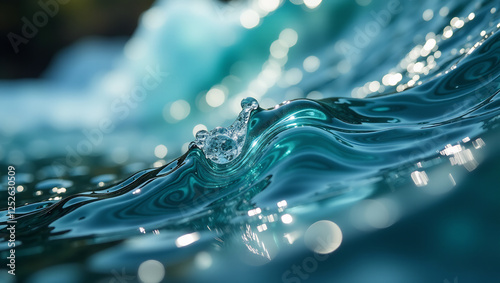 Flowing Water Texture, Abstract Background (16:9)