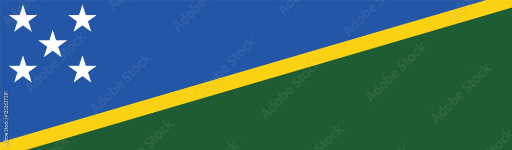 Solomon Islands flag long banner digital vector illustration Solomon Islands flag long banner digital vector illustration