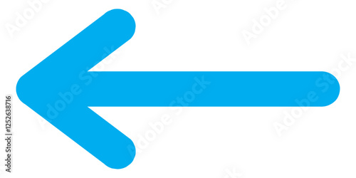 Blue arrow pointing right on white background. Long arrow icon vector illustration.  Blue large Bold long arrow icon.  Blue long arrow isolated on a white background.
