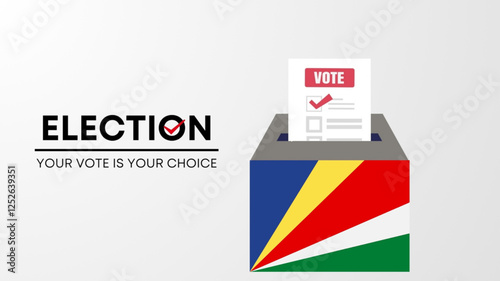  Seychelles election 2025 concept, democracy, flag. Vector icon illustration
