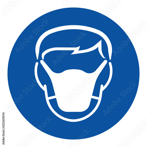 Wear mask
Please Wear Face Coverings with Icon Portrait 
Mask-wearing warning sign