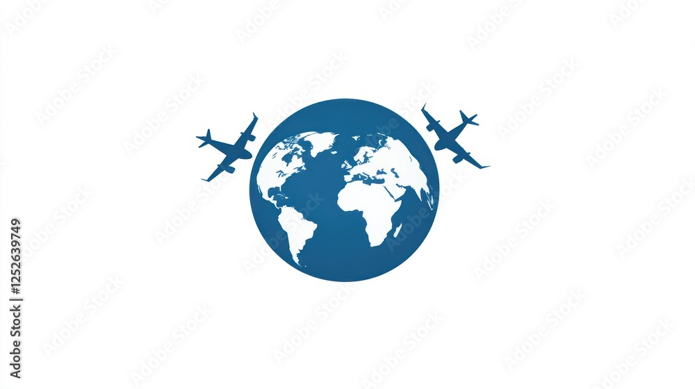 Global air travel concept illustration (1) Global air travel concept illustration (1)