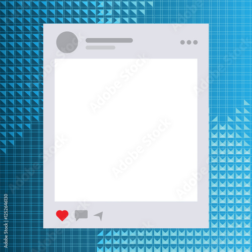 frame is empty and has a blue background