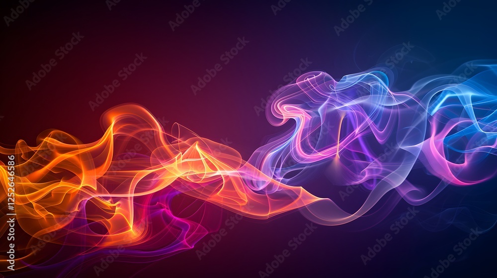 abstract neon smoking line background abstract neon smoking line background