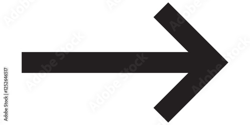 Long arrow. Black arrow pointing right. Black large arrow. Bold thine long arrow.   long line arrow vector. flat style Arrow symbol. arrow on a white background. vector illustration.