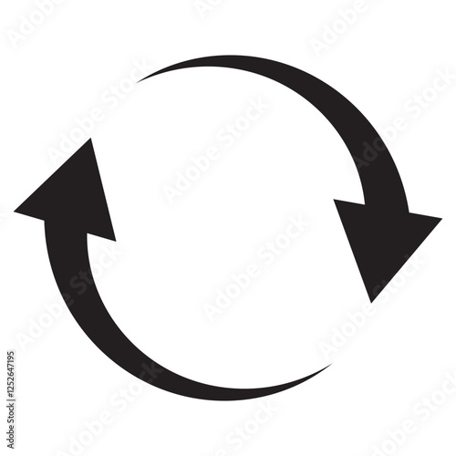 Arrow rotate icons set. Rotation black circle. Collection two cycle arrow. Modern flat simple arrows isolated. Reset signs. Refresh icon set. Reload icon vector. Update icon.