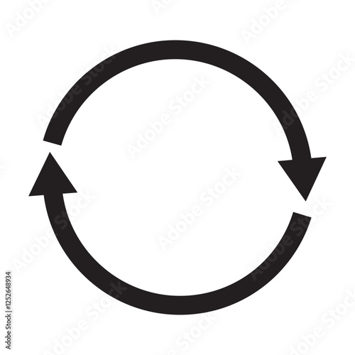 Arrow rotate icons set. Rotation black circle. Collection two cycle arrow. Modern flat simple arrows isolated. Reset signs. Refresh icon set. Reload icon vector. Update icon.