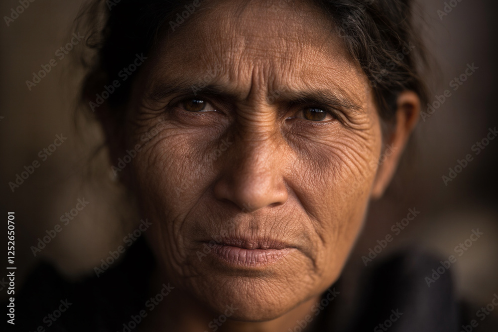 Fototapeta premium a close up portrait of a middle aged woman