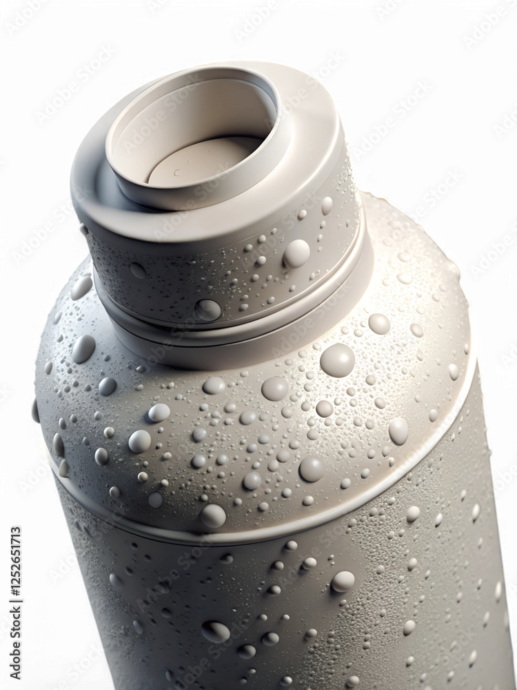 Close-up of a Cool, Modern Water Bottle with Condensation Close-up of a Cool, Modern Water Bottle with Condensation
