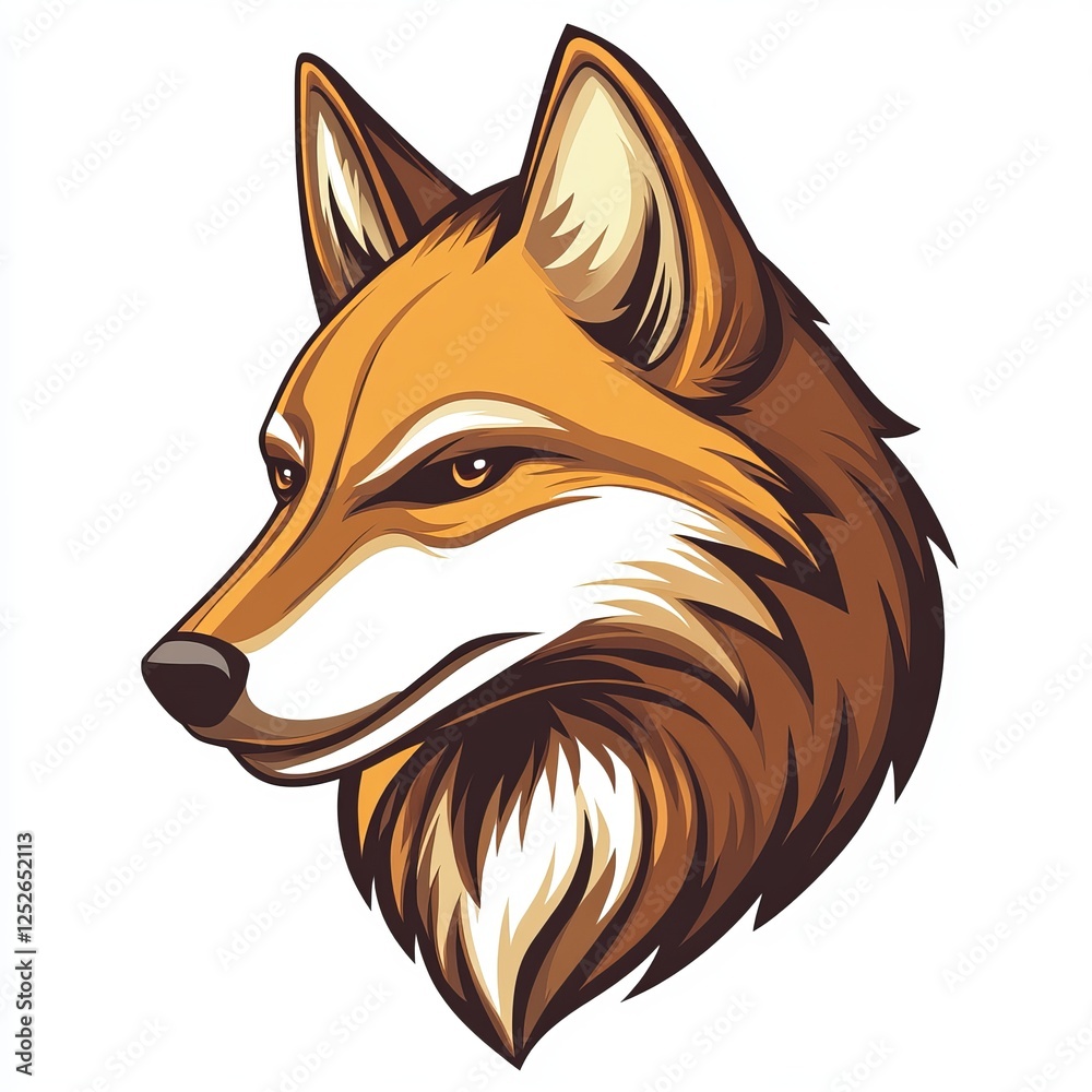 Obraz premium vector illustration of a fox