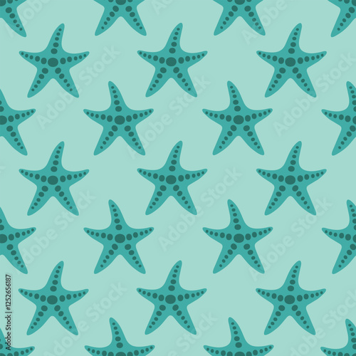 Sea Star Fish pattern seamless pattern background for packaging and decoration