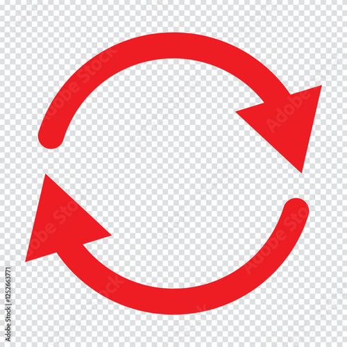 Refresh icon set. Reload icon vector. Update icon. Red refresh icon vector illustration. convert icon. solid illustration, pictogram isolated on white background.
